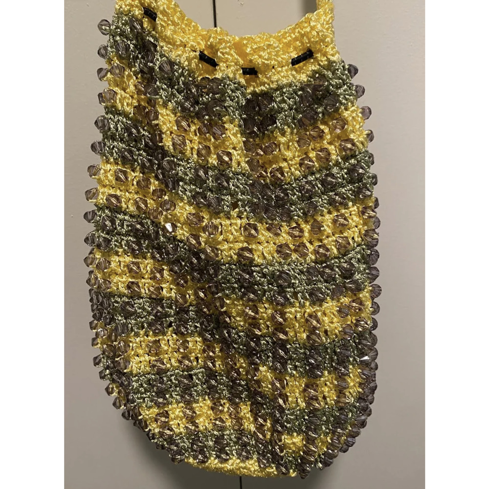 Kiko Kostadinov Bag 01 Elfin Yellow crochet bag clutch Stone